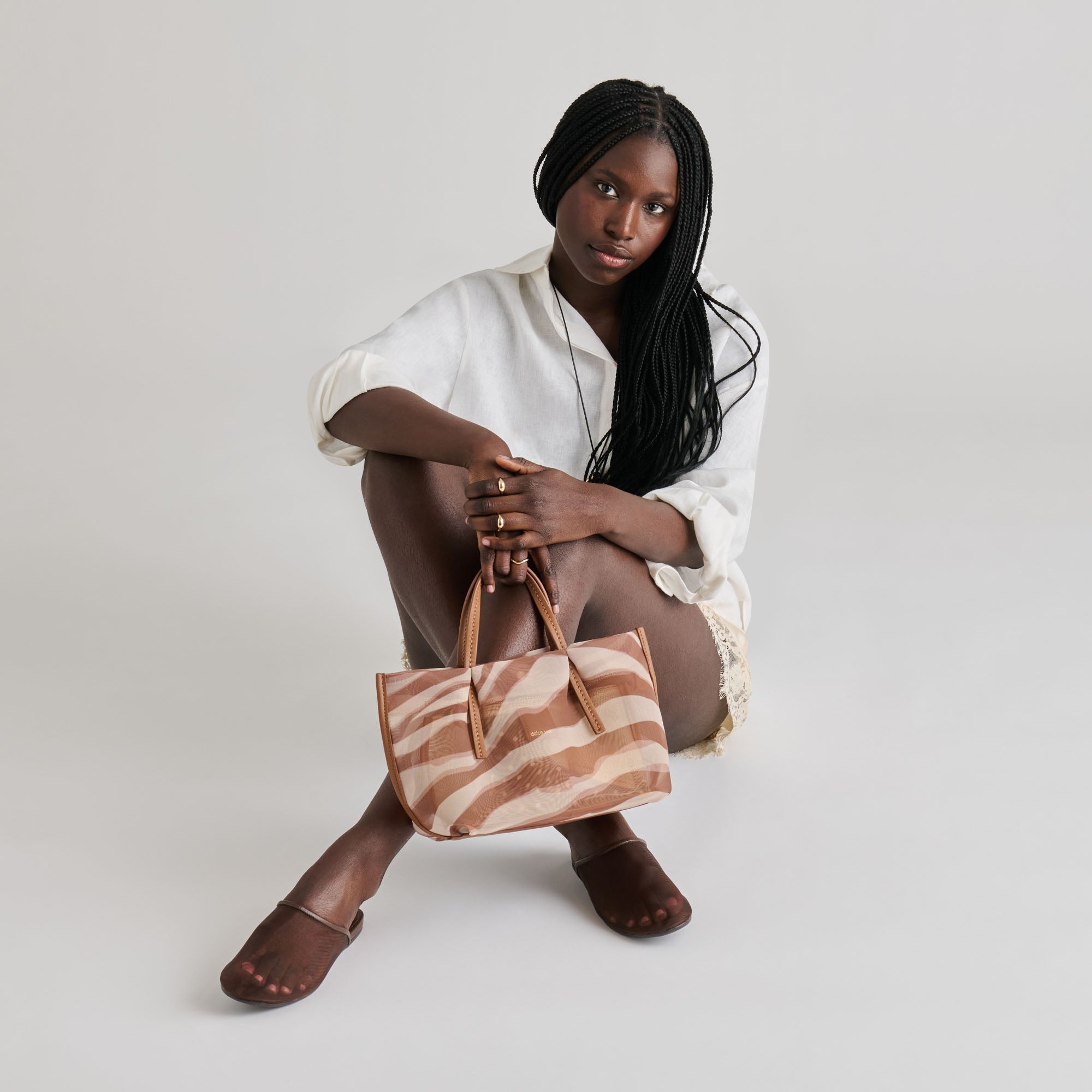 SELENE HANDBAG ZEBRA MESH